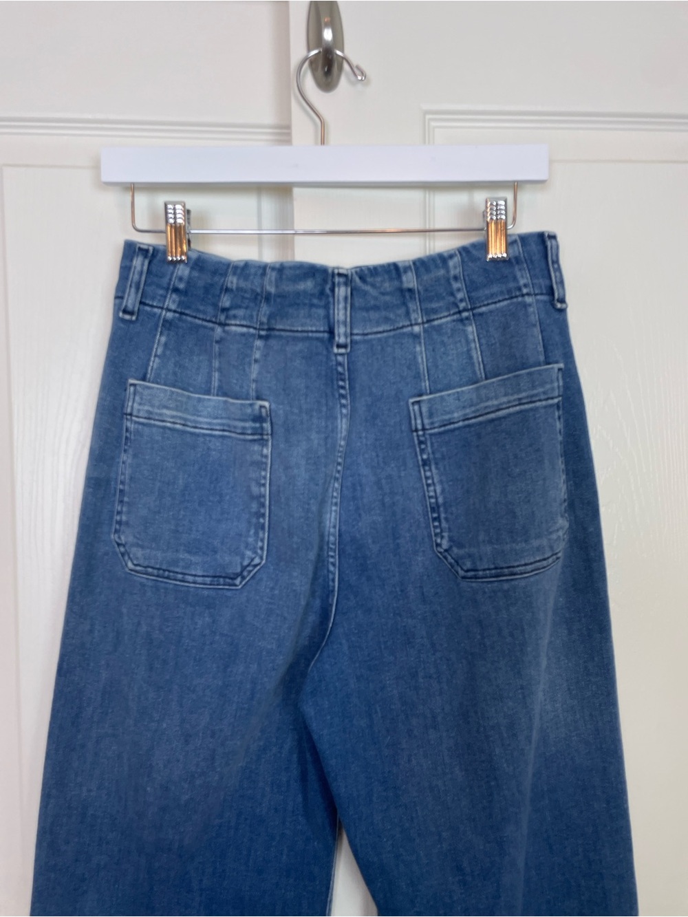 Anthropologie Maeve The Colette Wide Leg Cropped Jeans Medium Wash Sz 29 - Picture 7 of 12